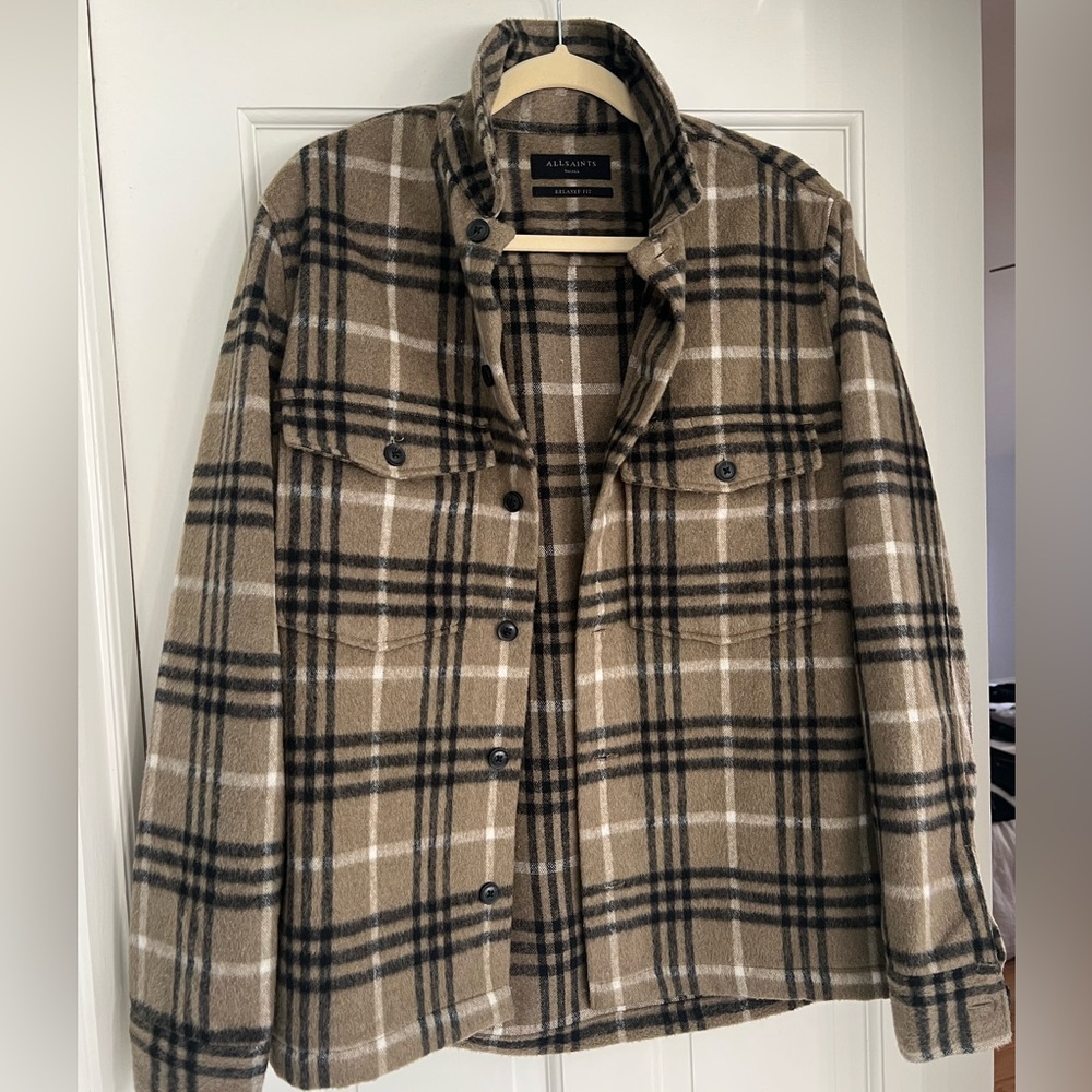 All Saints Bertholdt Shirt Jacket - Dusty Olive - Small